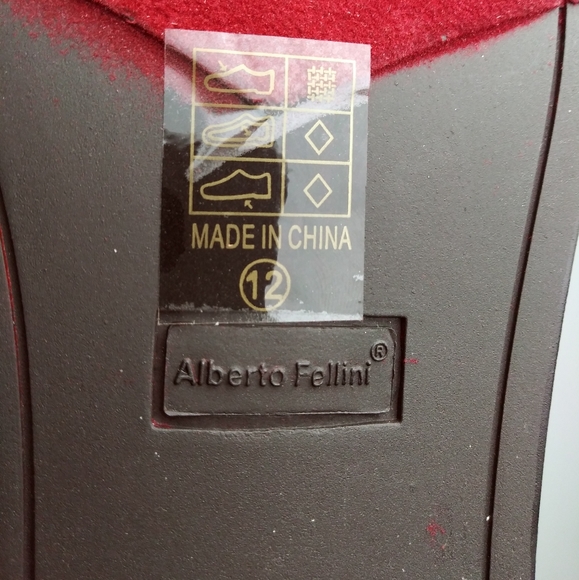 Alberto Fellini Sparko Men\'s Loafers Shoes Size 12 Red Velour main image 12
